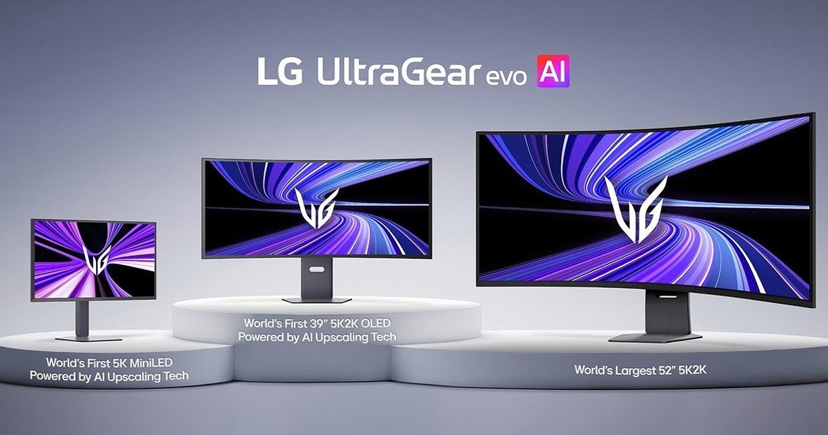 LG apresenta novos monitores UltraGear evo AI com resolução 5K e taxa de atualização de até 720Hz