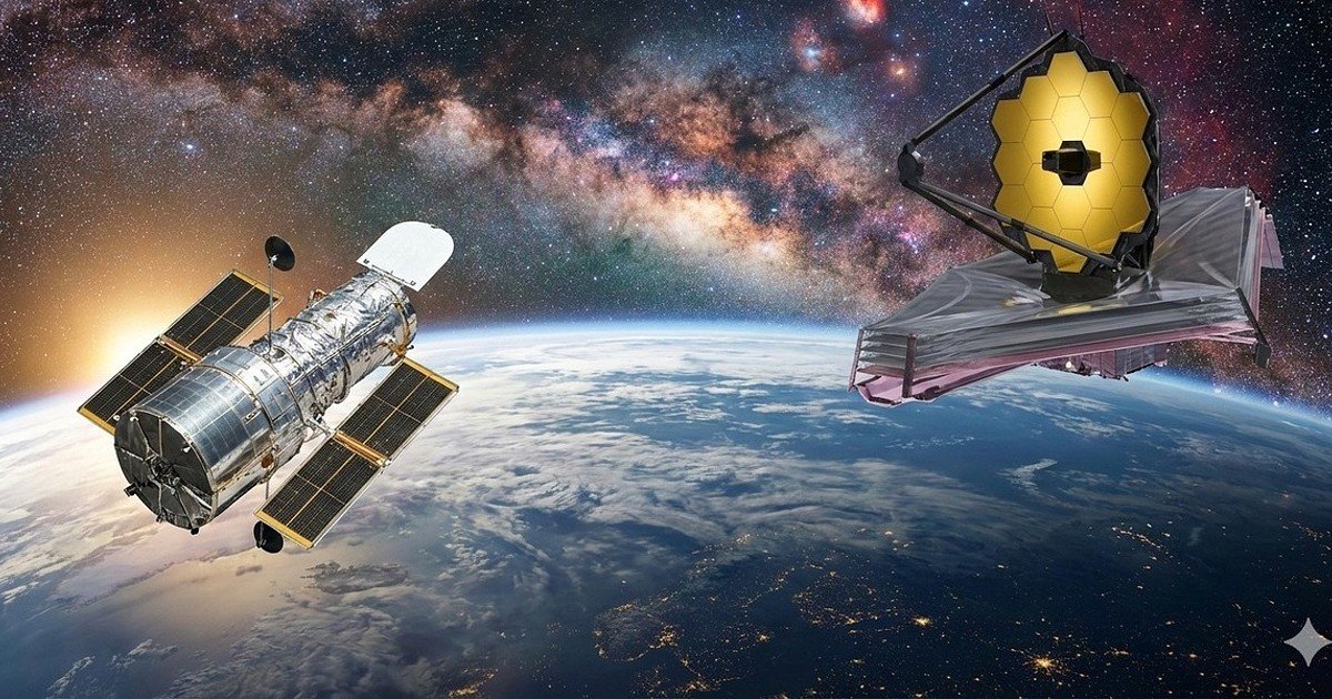 Acompanhe em tempo real as observações dos telescópios Hubble e James Webb