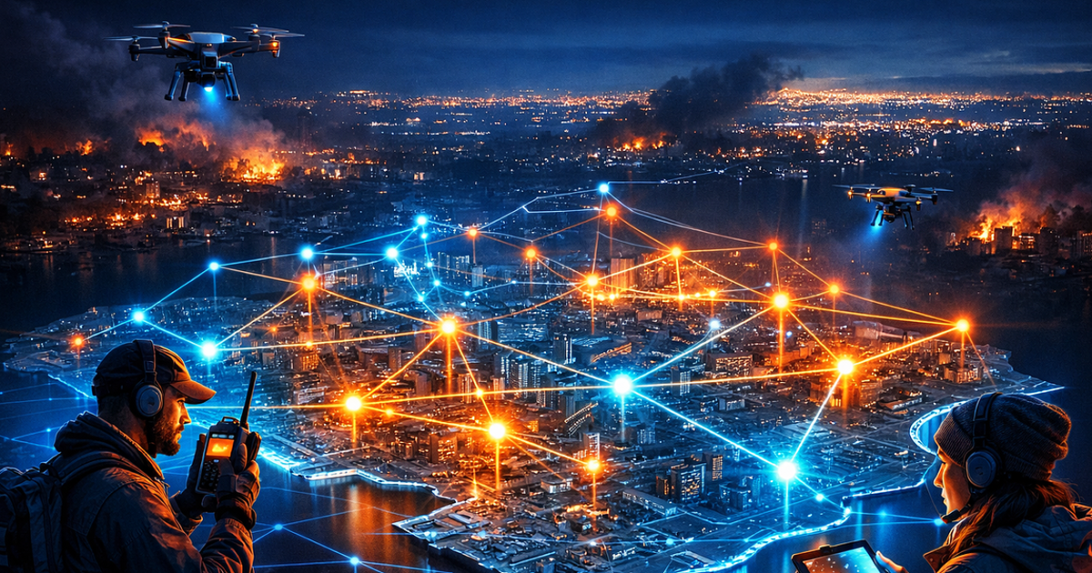 Redes mesh de rádio como alternativa em emergências: SIREN apresenta viabilidade