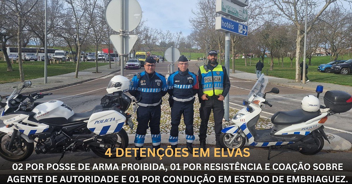 Elvas: PSP Detém Quatro Durante o Carnaval
