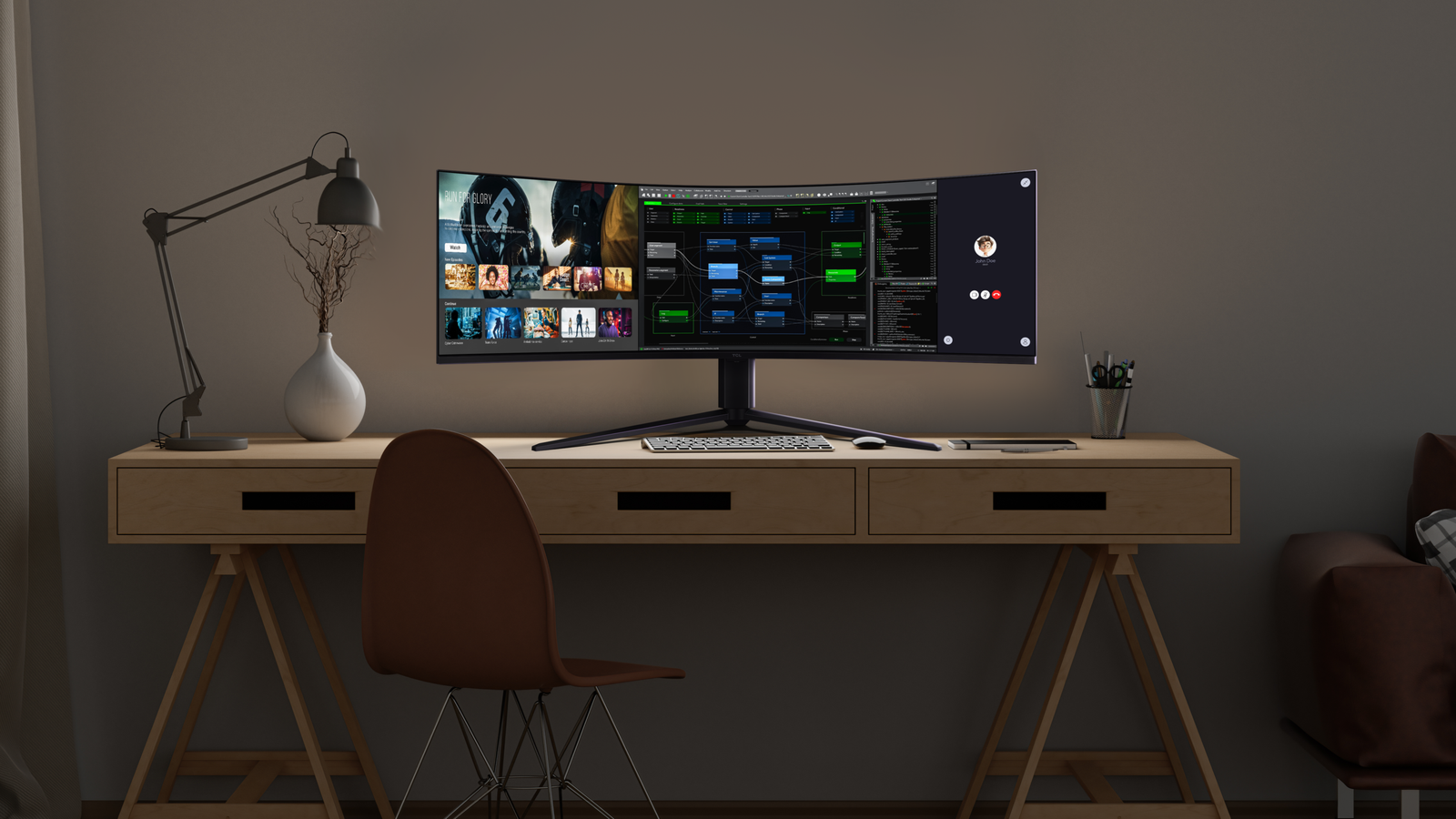 TCL 57R94 Dual 4K QD-Mini LED Monitor