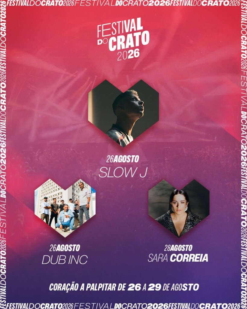 Slow J, Sara Correia e Dub Inc confirmam presença no Festival do Crato 2026